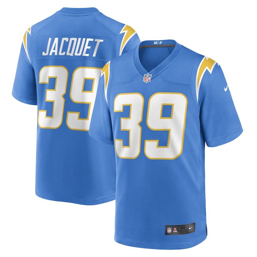 Men Los Angeles Chargers 39 Michael Jacquet Nike Powder Blue Game Player NFL Jersey